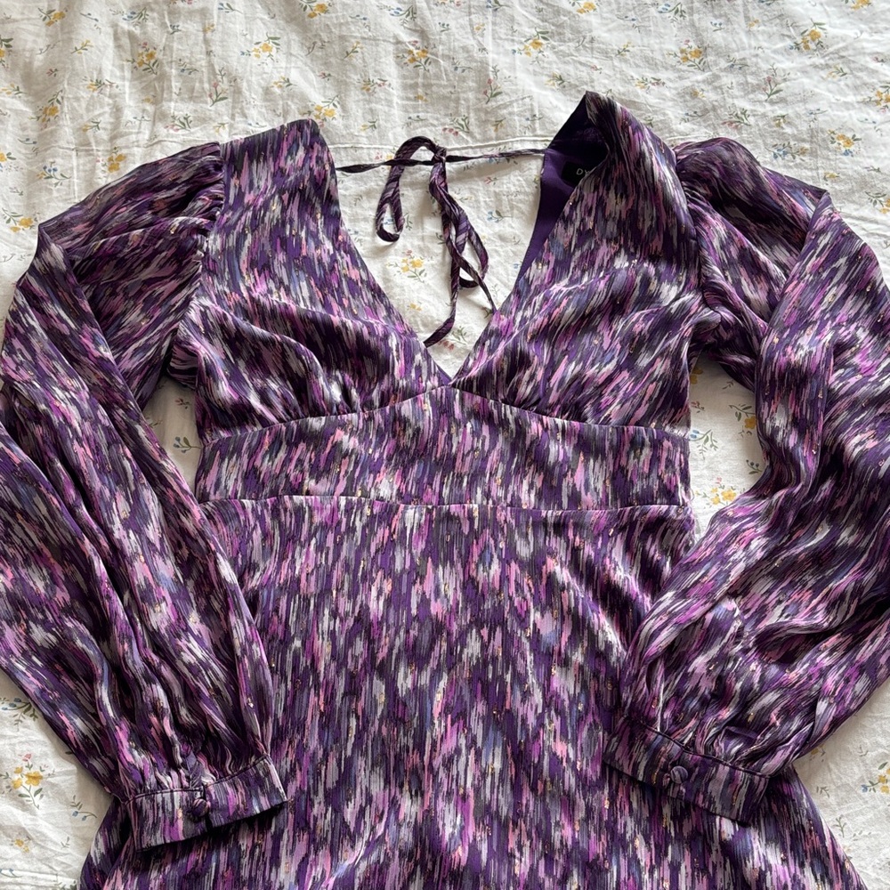 Dynamite Purple Patterned Mini Dress